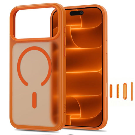 iPhone 18 Pro / 17 Pro Tech-Protect MagMat Deksel - MagSafe Kompatibel - Matt Oransje