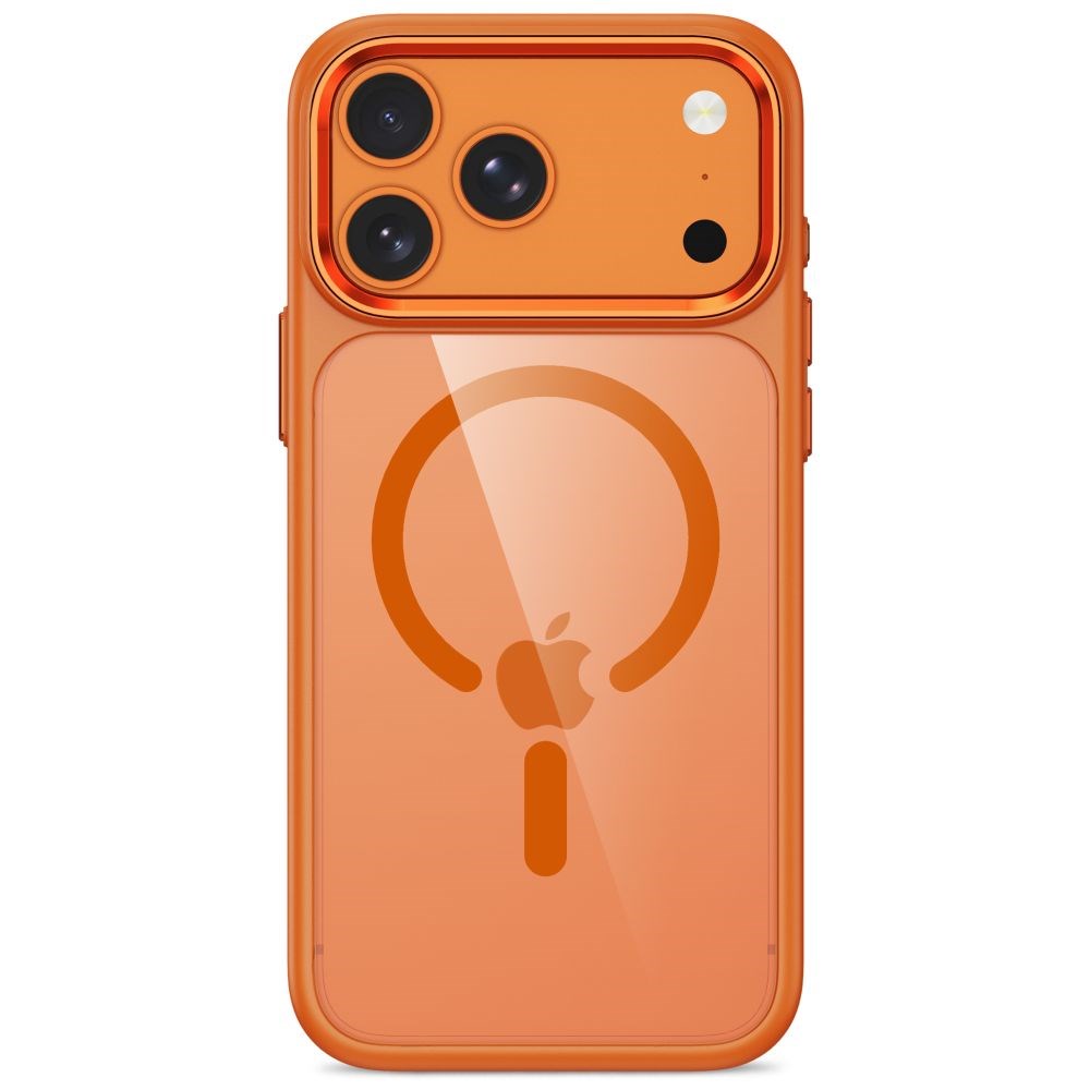 iPhone 18 Pro Max / 17 Pro Max Tech-Protect MagMat Deksel - MagSafe Kompatibel - Gjennomsiktig / Oransje
