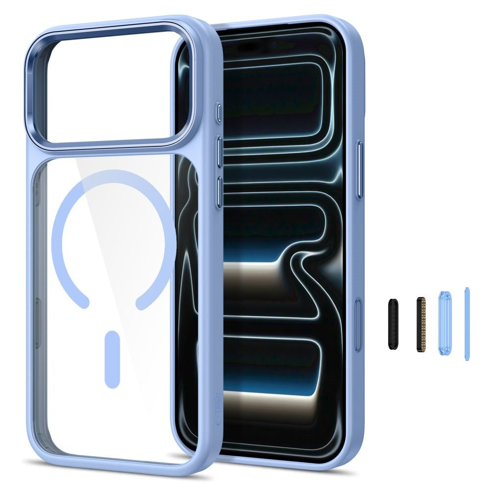 iPhone 18 Pro Max / 17 Pro Max Tech-Protect MagMat Deksel - MagSafe Kompatibel - Gjennomsiktig / Lyseblå