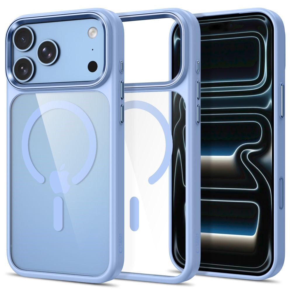 iPhone 18 Pro Max / 17 Pro Max Tech-Protect MagMat Deksel - MagSafe Kompatibel - Gjennomsiktig / Lyseblå