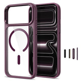 iPhone 18 Pro / 17 Pro Tech-Protect MagMat Deksel - MagSafe Kompatibel - Gjennomsiktig / Rød