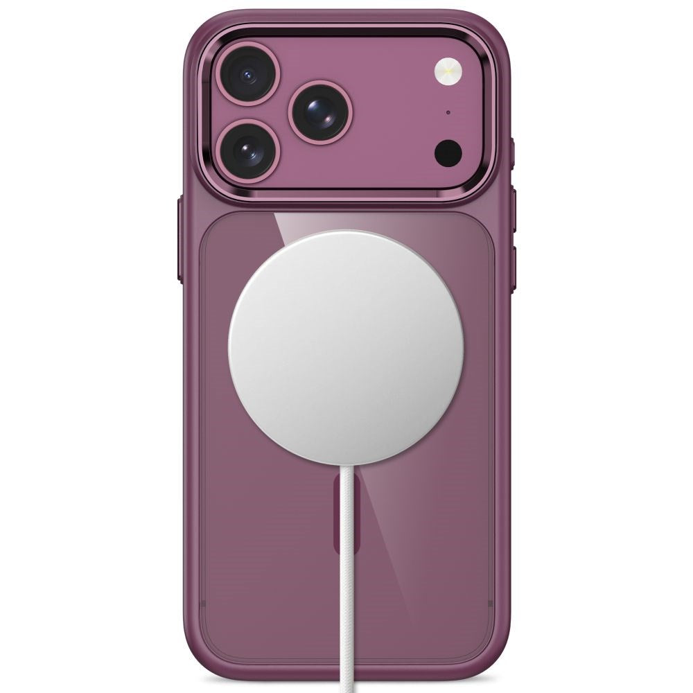 iPhone 18 Pro / 17 Pro Tech-Protect MagMat Deksel - MagSafe Kompatibel - Gjennomsiktig / Rød