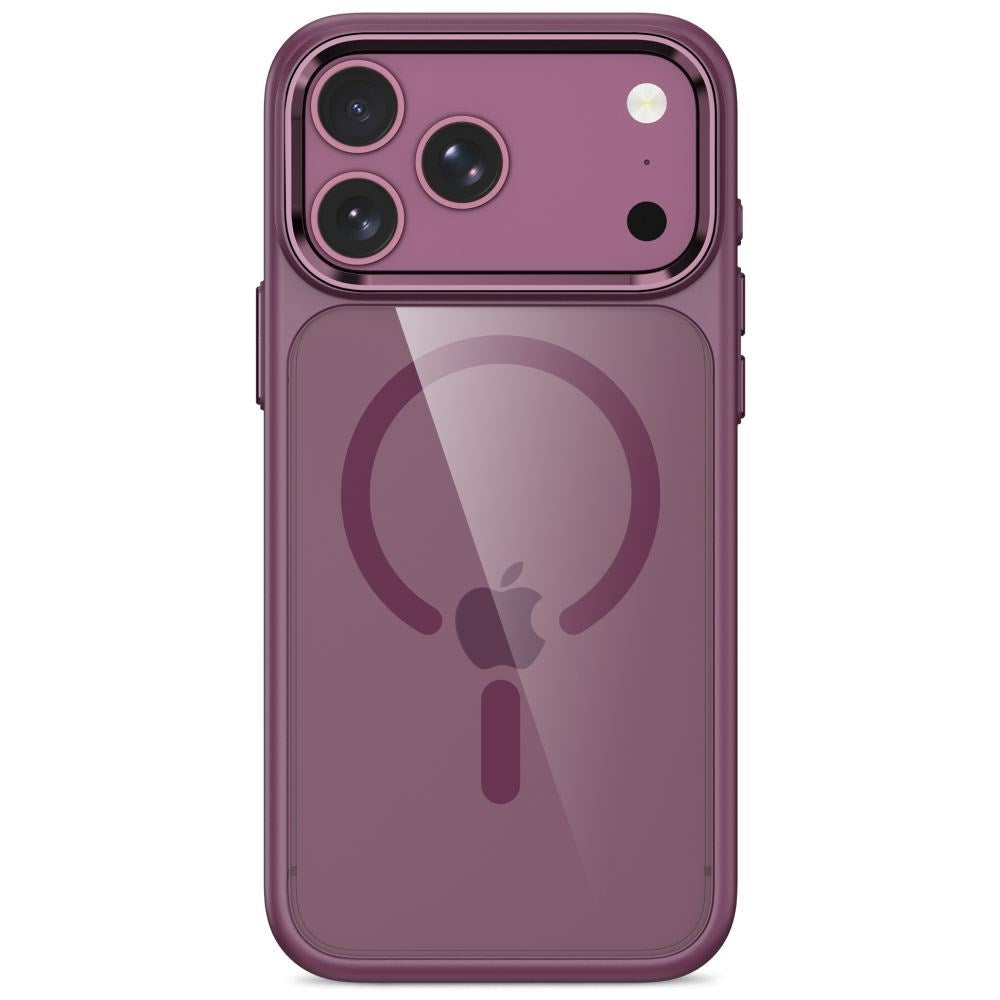 iPhone 18 Pro Max / 17 Pro Max Tech-Protect MagMat Deksel - MagSafe Kompatibel - Gjennomsiktig / Rød