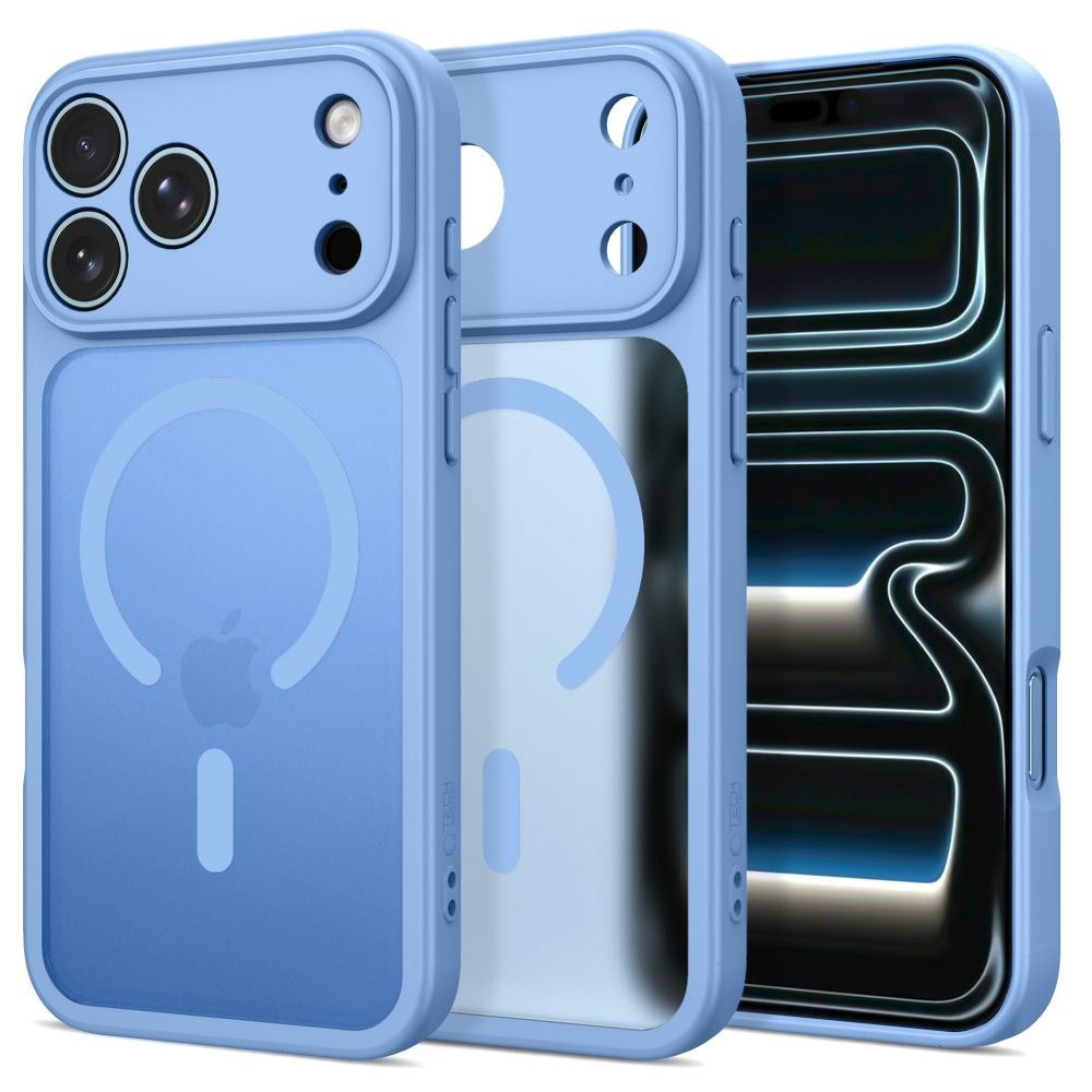 iPhone 17 Pro Max / 18 Pro Max Tech-Protect BasicMag Hybrid Deksel - MagSafe Kompatibel - Matt Lyseblå
