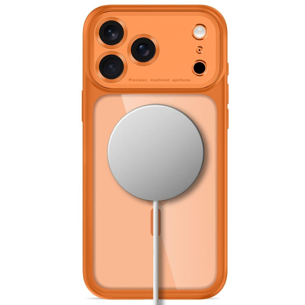 iPhone 18 Pro / 17 Pro Tech-Protect MagPeak Deksel - MagSafe Kompatibel - Oransje / Gjennomsiktig