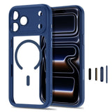 iPhone 18 Pro / 17 Pro Tech-Protect MagPeak Deksel - MagSafe Kompatibel - Mørkeblå / Gjennomsiktig