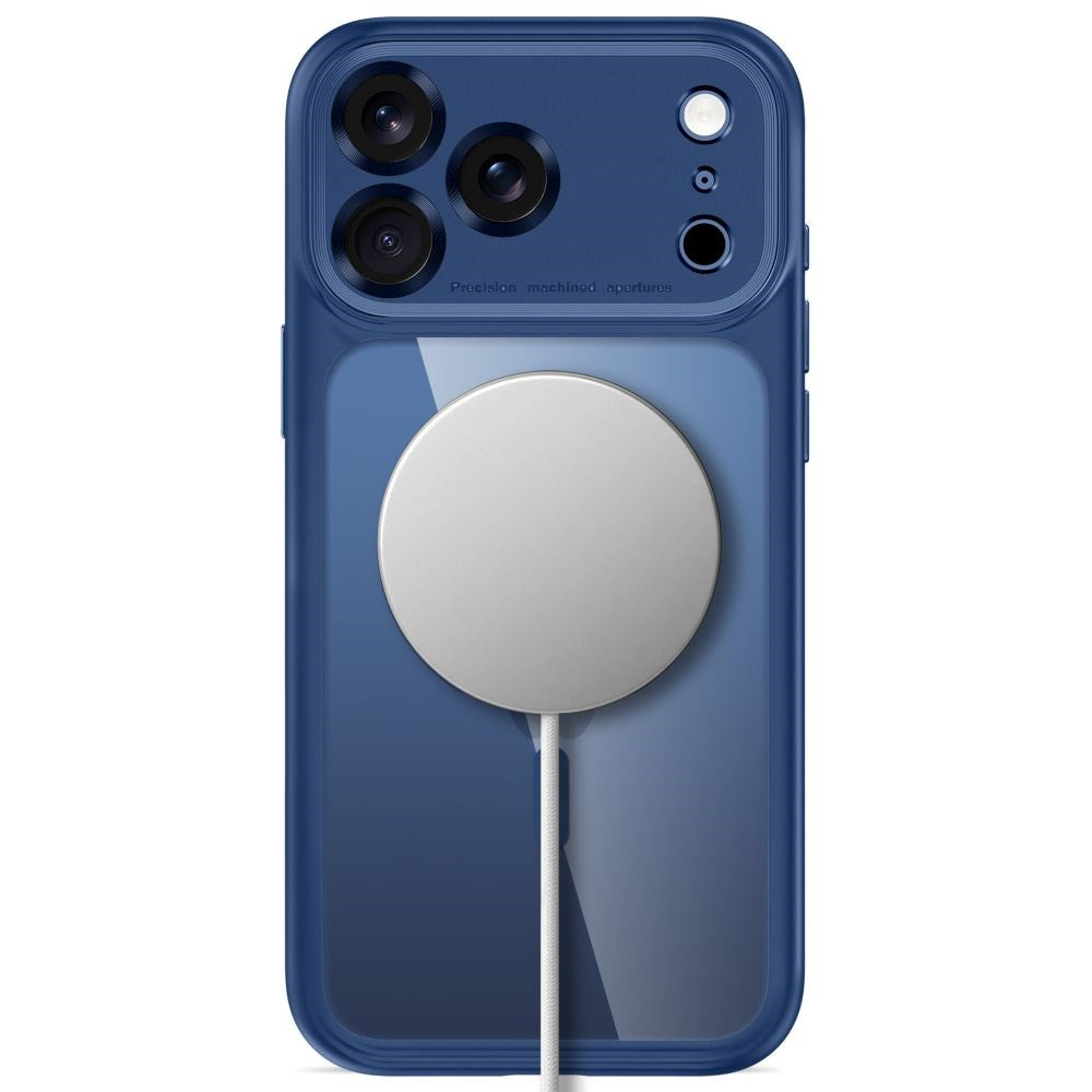 iPhone 18 Pro / 17 Pro Tech-Protect MagPeak Deksel - MagSafe Kompatibel - Mørkeblå / Gjennomsiktig
