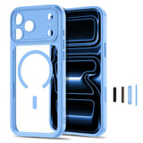 iPhone 18 Pro / 17 Pro Tech-Protect MagPeak Deksel - MagSafe Kompatibel - Lyseblå / Gjennomsiktig
