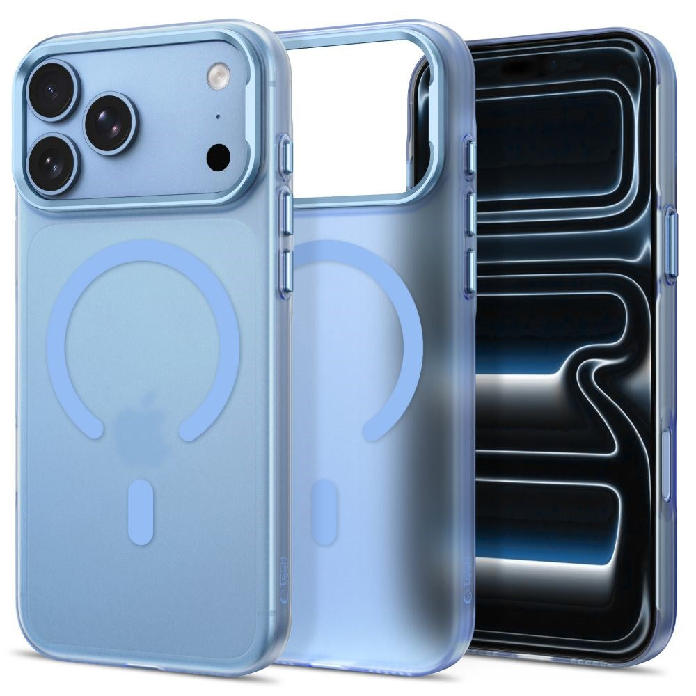 iPhone 18 Pro / 17 Pro Tech-Protect MagZero Deksel - MagSafe Kompatibel - Matte Light Blue
