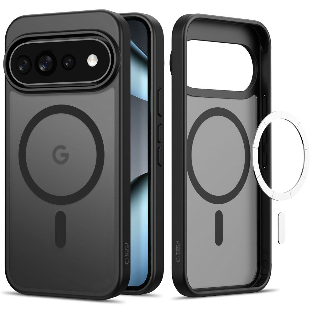 Google Pixel 11 / 11 Pro / 10 / 10 Pro / 9 / 9 Pro Tech-Protect MagMat Deksel - MagSafe Kompatibel - Matt Svart