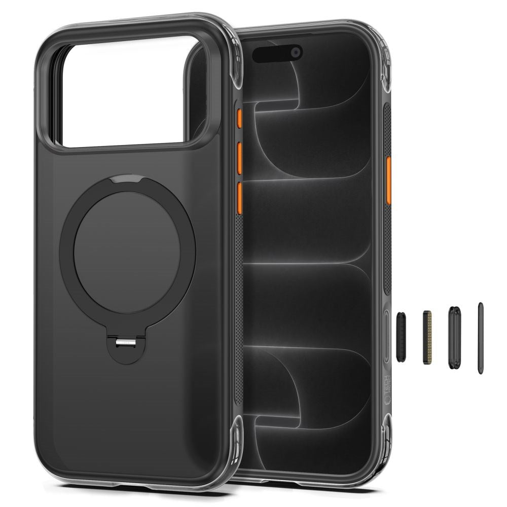 iPhone 18 Pro Max / 17 Pro Max Tech-Protect MagAir Stand Deksel med Kickstand - MagSafe Kompatibel - Matt Svart