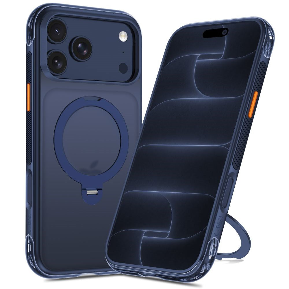 iPhone 18 Pro / 17 Pro Tech-Protect MagAir Stand Deksel med Kickstand - MagSafe Kompatibel - Matt Blå