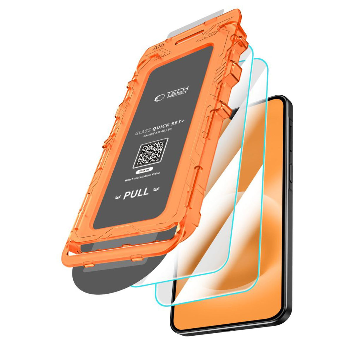 Samsung Galaxy A18 (4G / 5G) Tech-Protect Quick Set+ Beskyttelsesglass - 2 stk - Gjennomsiktig
