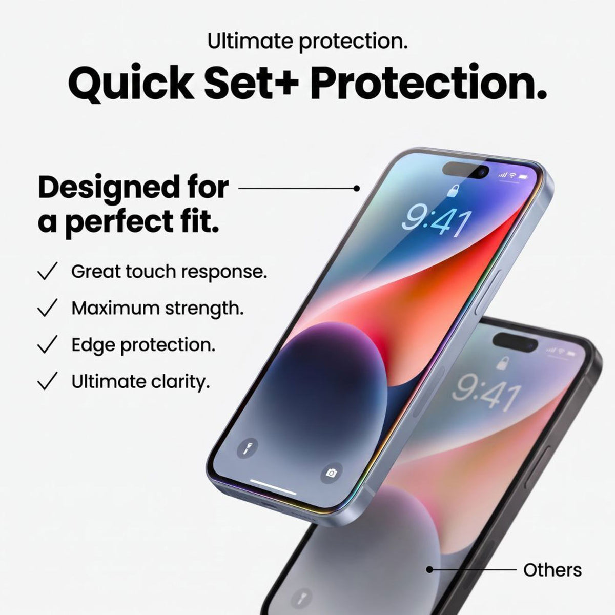 Samsung Galaxy A18 (4G / 5G) Tech-Protect Quick Set+ Beskyttelsesglass - 2 stk - Gjennomsiktig