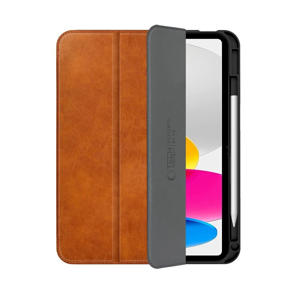 iPad 11" (2025) / 10.9" (2024 / 2022) Tech-Protect Fleece Flip Deksel - Brun