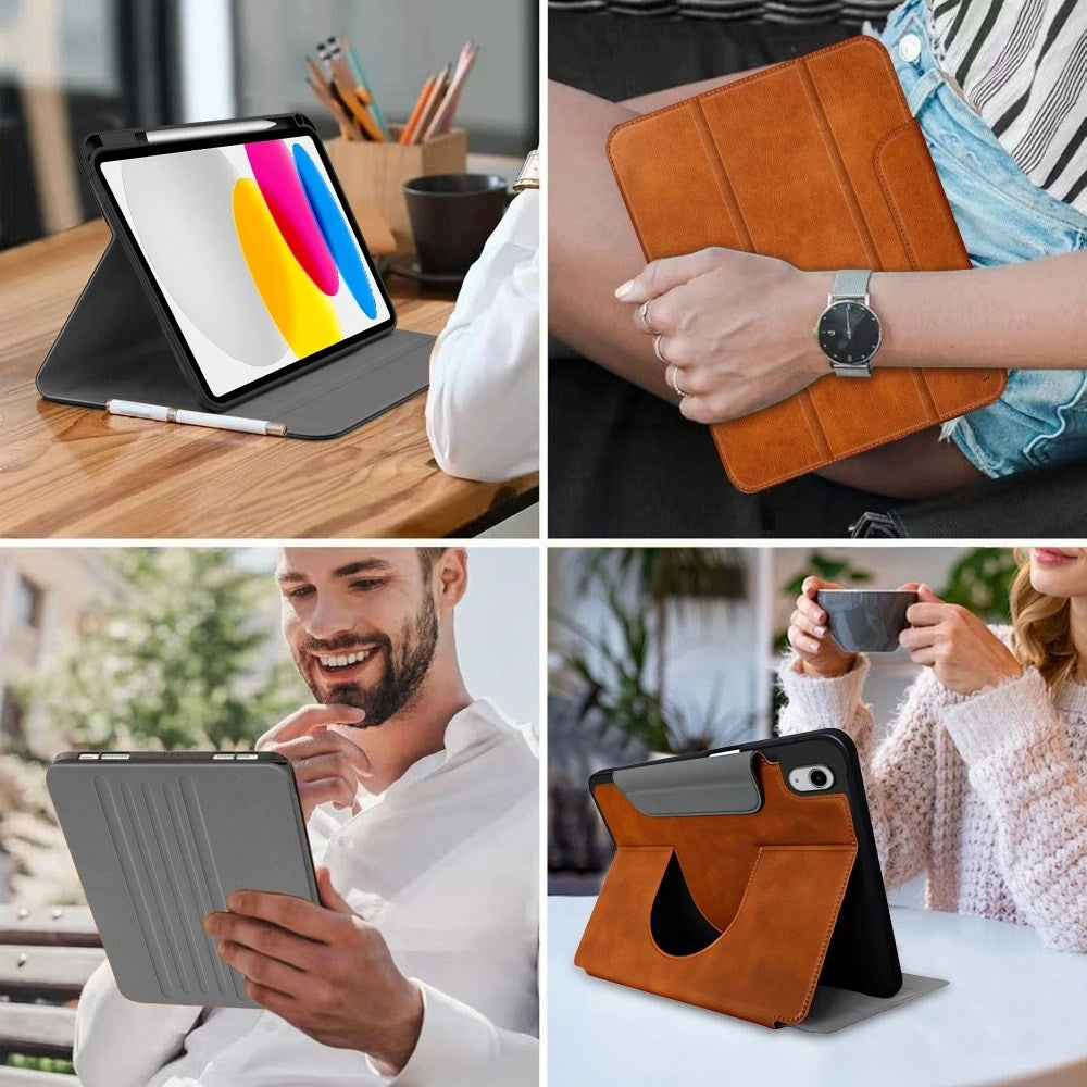 iPad 11" (2025) / 10.9" (2024 / 2022) Tech-Protect Fleece Flip Deksel - Brun