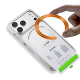 Tech-Protect MagSafe Kompatibel Magnetisk Ring m. Installasjonsramme - 2 stk - Oransje / Svart