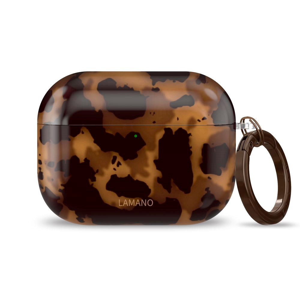 Apple AirPods Pro (1. & 2. gen.) Tech-Protect Lamano Deksel m. Nøkkelring - Panther