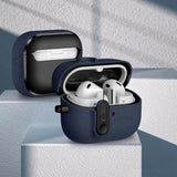 Samsung Galaxy Buds 3 / 3 Pro / 3 FE Tech-Protect Slim Hook Deksel m. Karabinkrok – Blå