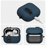 Samsung Galaxy Buds 3 / 3 Pro / 3 FE Tech-Protect Slim Hook Deksel m. Karabinkrok – Blå