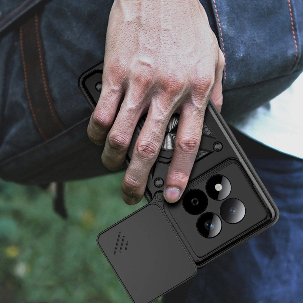 Xiaomi Redmi Note 15 Pro+ (Plus) Tech-Protect Camshield Deksel med Magnetisk Ring & Stativfunksjon - Svart