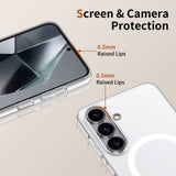 Samsung Galaxy S25 Tech-Protect MagSlim Deksel - MagSafe Kompatibel - Matt Hvit