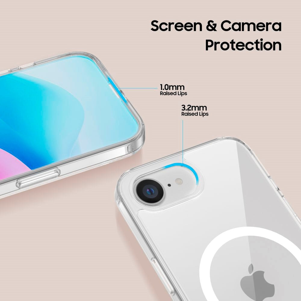 iPhone 17e / 16e Tech-Protect Flexair Hybrid Deksel - MagSafe Kompatibel - Gjennomsiktig