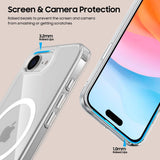 iPhone 17e / 16e Tech-Protect Flexair Hybrid Deksel - MagSafe Kompatibel - Gjennomsiktig