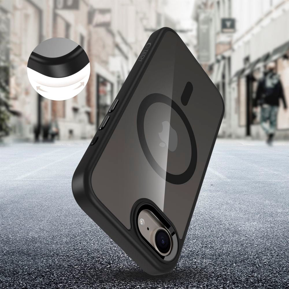 iPhone 17e / 16e Tech-Protect Magmat Deksel - MagSafe Kompatibel - Gjennomsiktig / Svart