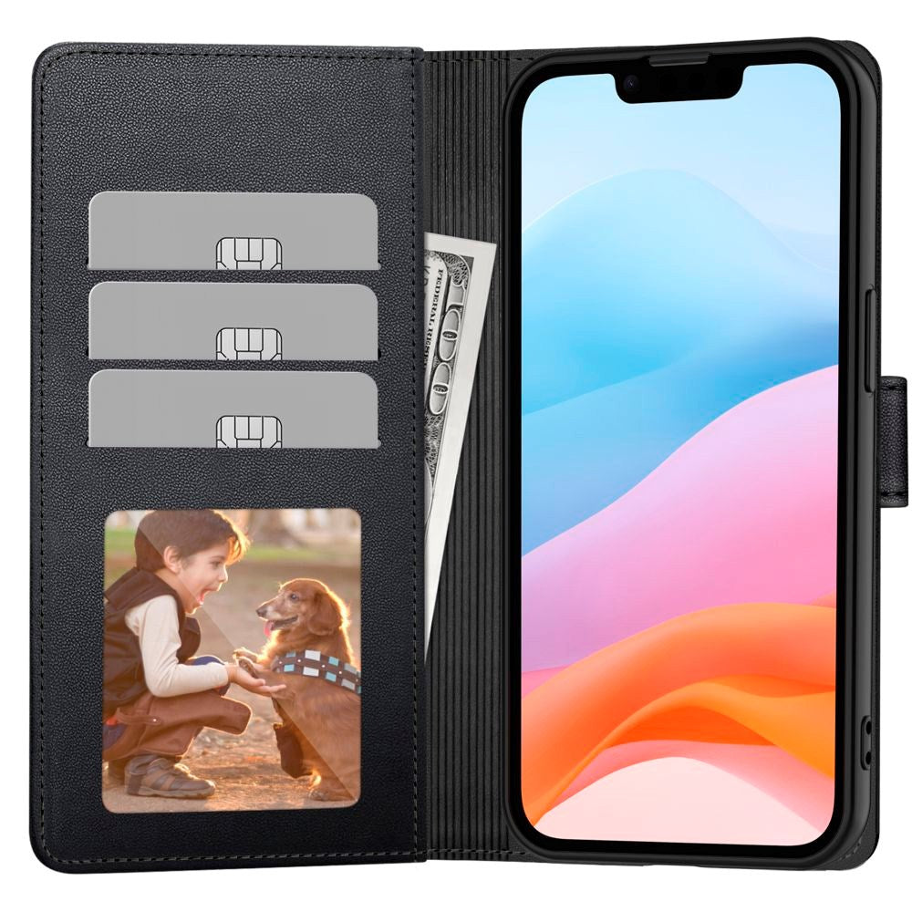 iPhone 17e / 16e Tech-Protect Wallet m. Pung - Svart