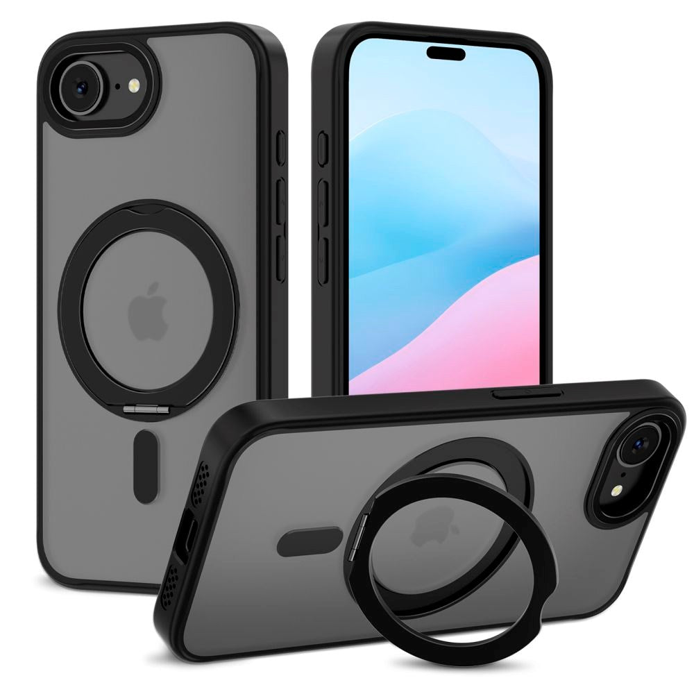 iPhone 17e / 16e Tech-Protect MagRing Deksel - MagSafe Kompatibel - Matt Svart