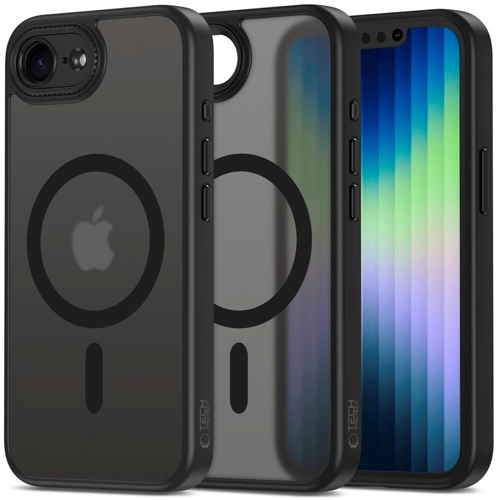 iPhone 17e / 16e Tech-Protect MagCam Deksel - MagSafe Kompatibel - Matt Svart
