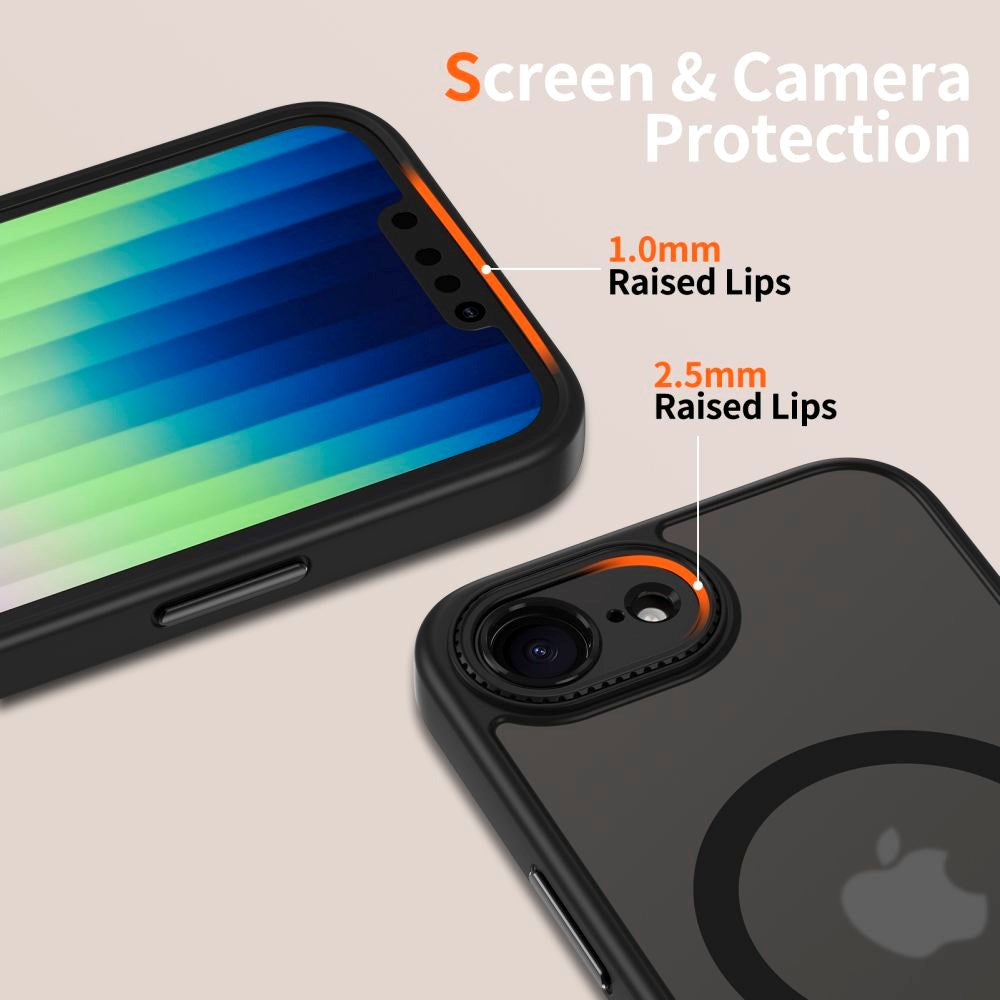 iPhone 17e / 16e Tech-Protect MagCam Deksel - MagSafe Kompatibel - Matt Svart
