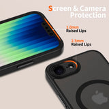 iPhone 17e / 16e Tech-Protect MagCam Deksel - MagSafe Kompatibel - Matt Svart