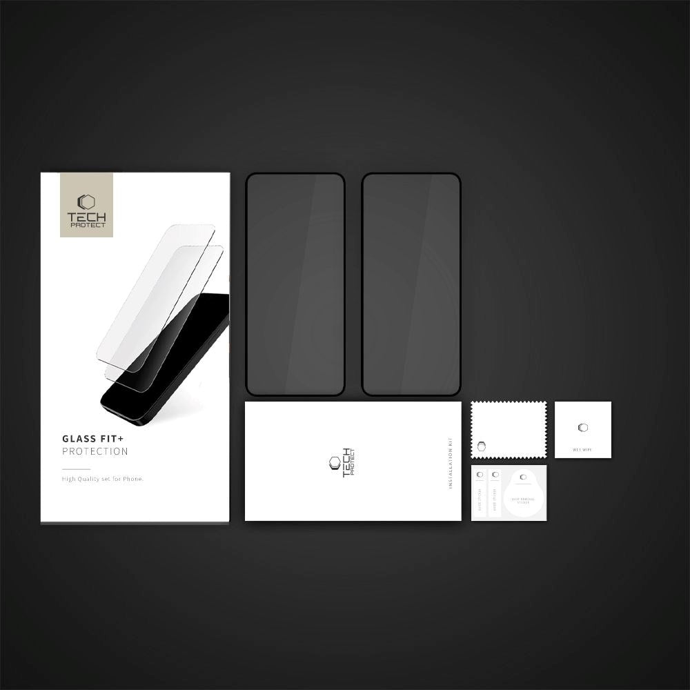 Xiaomi Redmi Note 14 (4G) / (5G) Tech-Protect Glass Fit+ Skjermbeskytter - 2 Stk. - Gjennomsiktig