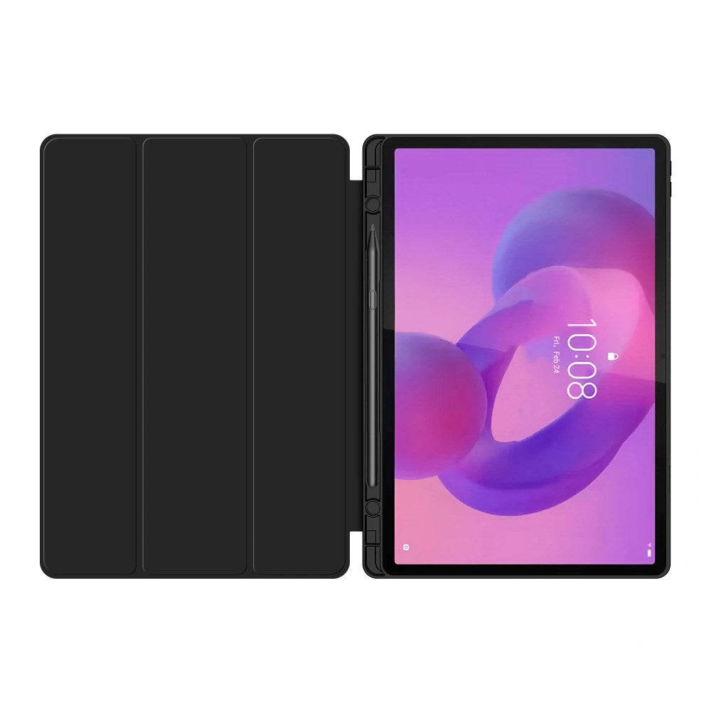 Lenovo IdeaTab Pro Tech-Protect Silikon Flip Deksel m. Ståfunksjon & Penn Holder - Svart