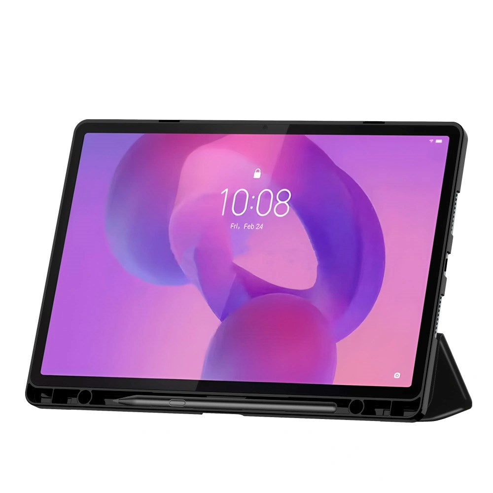 Lenovo IdeaTab Pro Tech-Protect Silikon Flip Deksel m. Ståfunksjon & Penn Holder - Svart