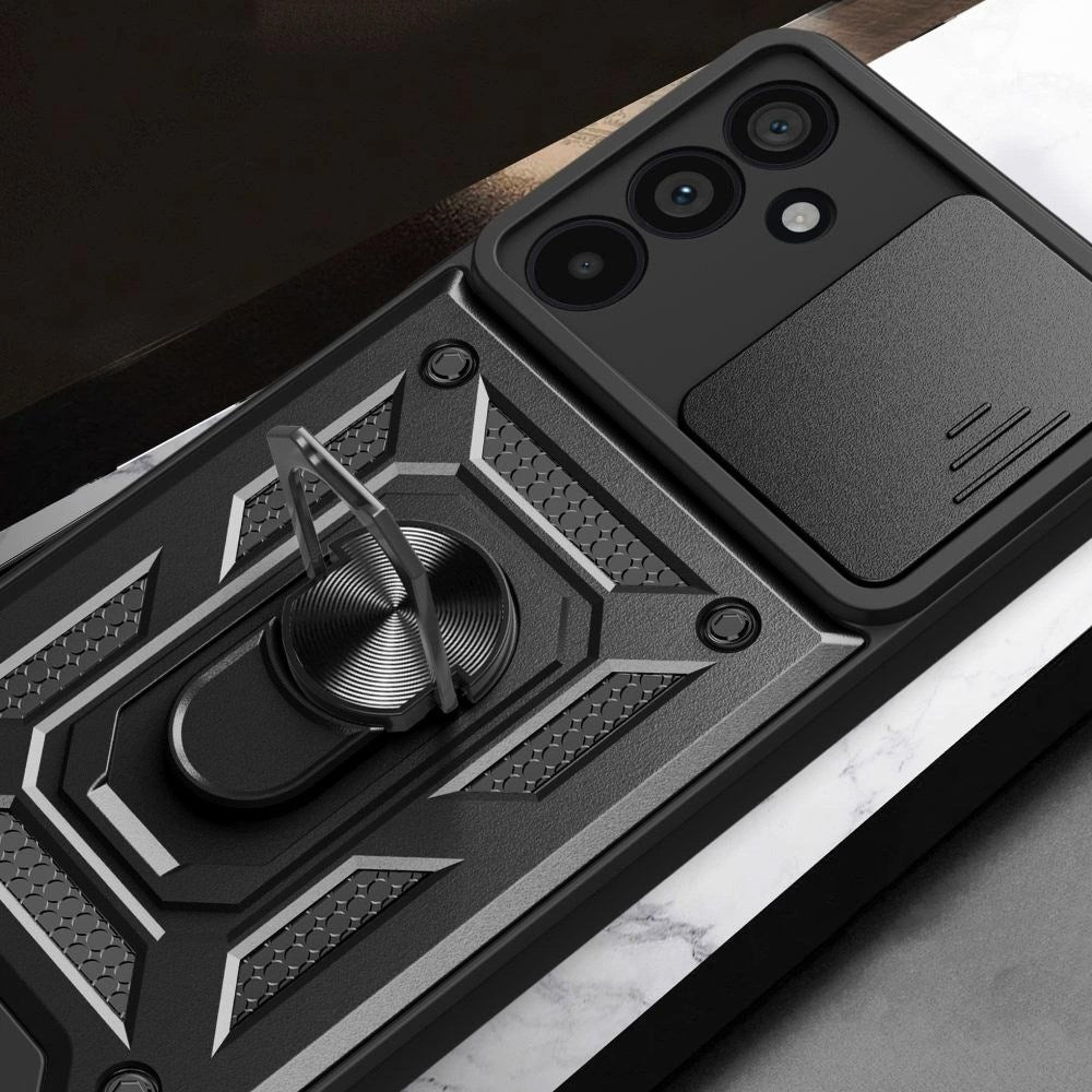 Samsung Galaxy A56 (5G) Tech-Protect Camshield Deksel m. Magnetisk Ring og Stativfunksjon - Svart