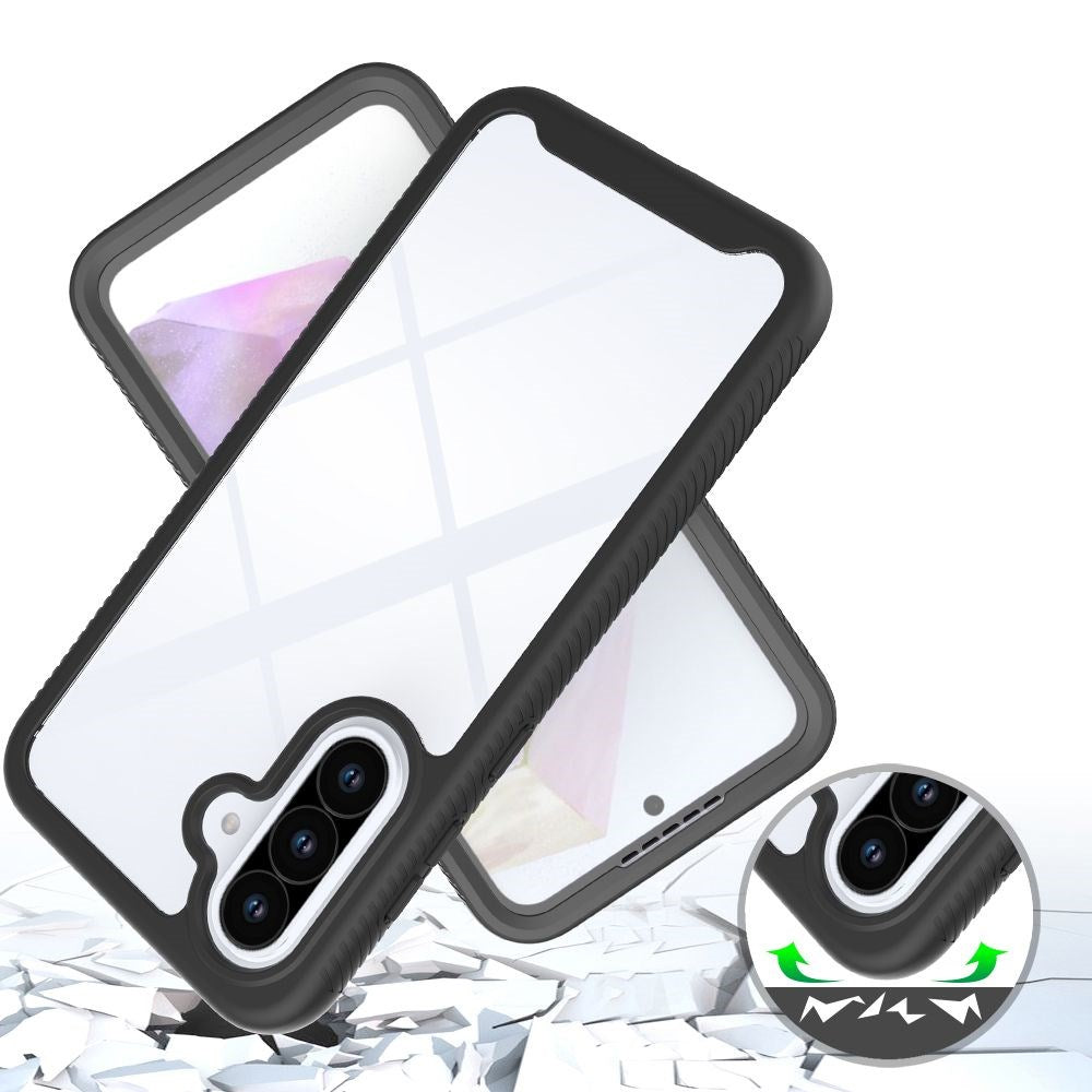 Samsung Galaxy A27 / A37 / A36 / A56 Tech-Protect Defence Deksel med Skjermbeskytter - Gjennomsiktig / Svart