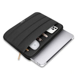 Tech-Protect Fluffy MacBook / Laptop 13-14" (25 x 35 cm) Sleeve med Ekstra Glidelåslomme - Svart