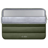 Tech-Protect Fluffy MacBook / Laptop 15-16" (27 x 38 cm) Sleeve med Ekstra Glidelåslomme - Mørkegrønn
