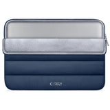 Tech-Protect Fluffy MacBook / Laptop 13-14" (25 x 35 cm) Sleeve med Ekstra Glidelåslomme - Mørk Blå