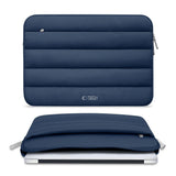 Tech-Protect Fluffy MacBook / Laptop 15-16" (27 x 38 cm) Sleeve med Ekstra Glidelåslomme - Mørk Blå