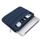 Tech-Protect Fluffy MacBook / Laptop 15-16" (27 x 38 cm) Sleeve med Ekstra Glidelåslomme - Mørk Blå