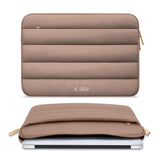 Tech-Protect Fluffy MacBook / Laptop 15-16" (27 x 38 cm) Sleeve med Ekstra Glidelåslomme - Beige