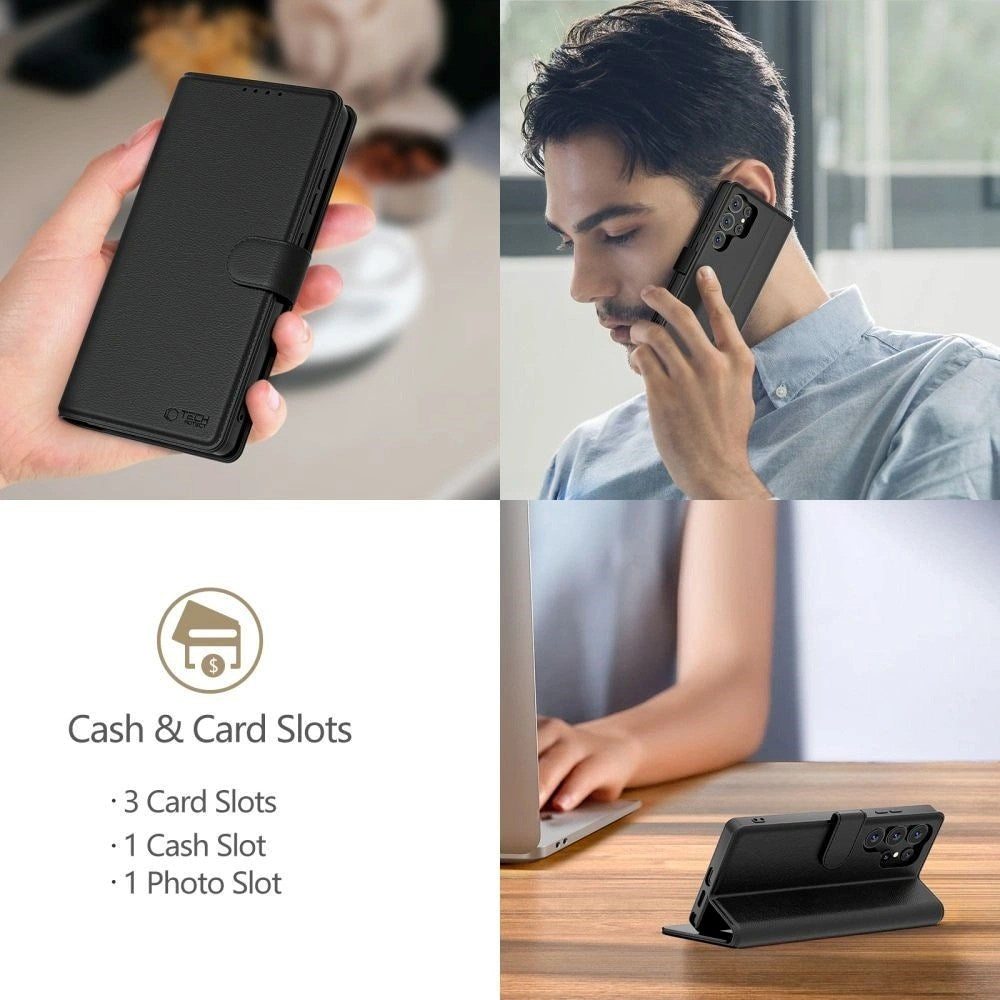 Nothing Phone (3a) Pro Tech-Protect Flip Deksel med Lommebok - Svart