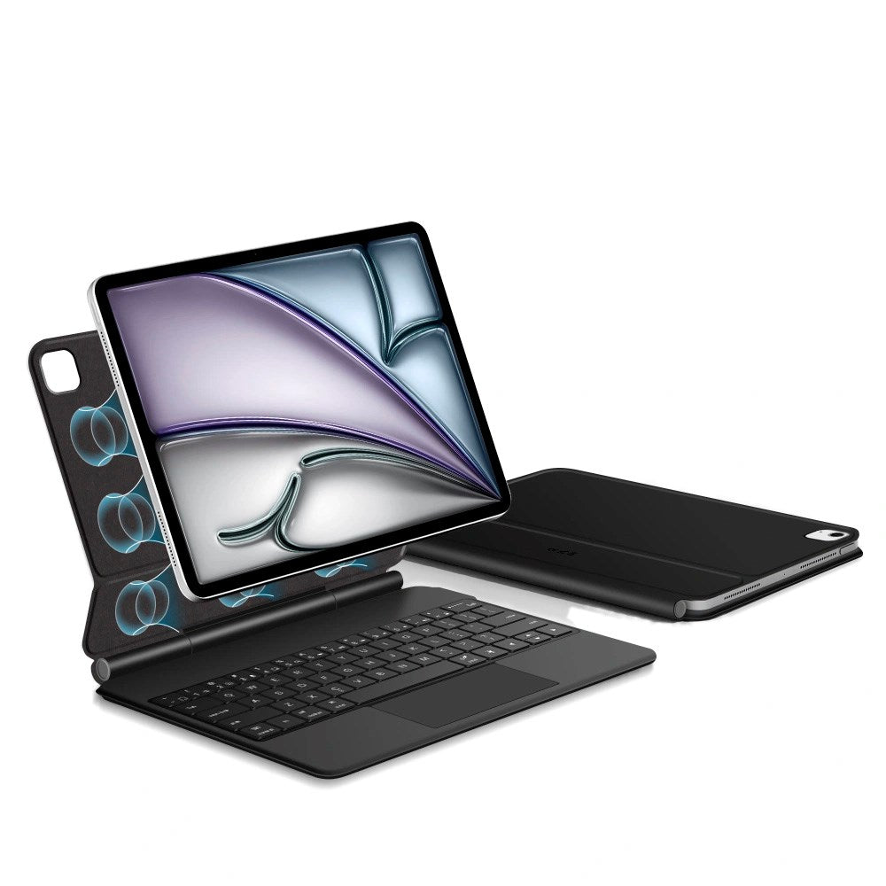 iPad Air 13" (2025/2024) / Pro 12,9" (2022/2021/2020) Tech-Protect Deksel med Engelsk Tastatur - Svart