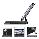 iPad Air 13" (2025/2024) / Pro 12,9" (2022/2021/2020) Tech-Protect Deksel med Engelsk Tastatur - Svart