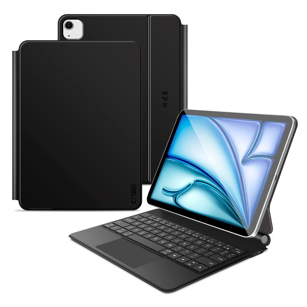 iPad Air 11" (2026 / 2025 / 2024) / Air (2022 / 2020) Tech-Protect Deksel med Engelsk Tastatur - Svart