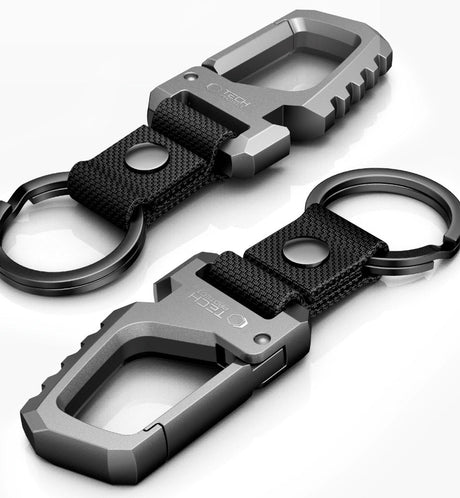 Tech-Protect SlideLock Karabinnøkkelring - Svart